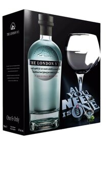 The London N°1 Gin 47% 70cl + glas Giftpack