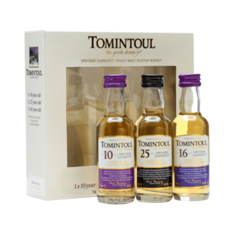 Tomintoul 10-16-25 Years Whisky 40% Mini Giftpack 3x5cl