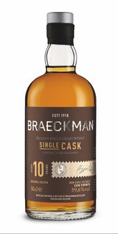 Braeckman 2020 10 Years Single Grain Single Cask Cognac Matured Whisky 62,9% 50cl