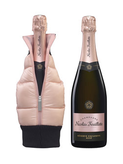 Nicolas Feuillatte R&eacute;serve Exclusive Ros&eacute; 75cl met donsjas