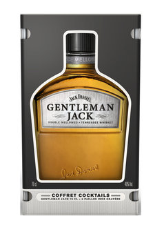 Jack Daniel&#039;s Gentleman Jack 40% 70cl Giftbox + Straws