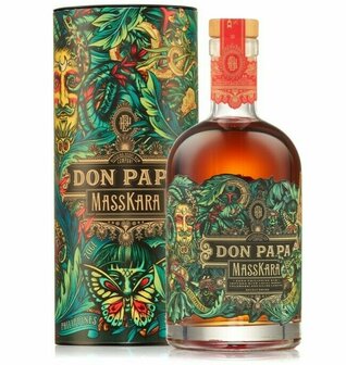 Don Papa Masskara Rum + koker 40% 70cl