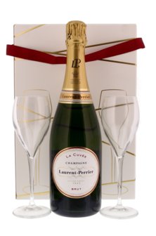 Laurent Perrier La Cuv&eacute;e 75cl Giftbox met 2 glazen