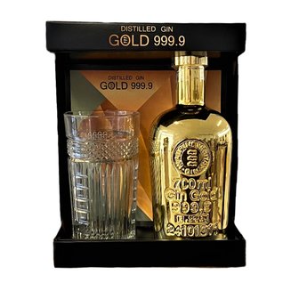 Gold 999.9 Gin 40% 70cl + glas Giftpack