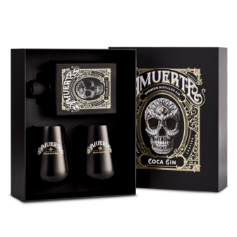 Amuerte Coca Leaf Gin 70cl Black Edition Metal Box Giftpack