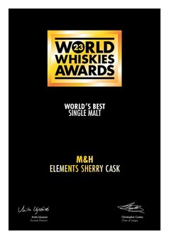 M&amp;H Elements Single Malt Whiksy - Sherry Cask - 46% - 70cl