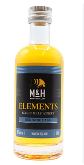 M&amp;H Elements Single Malt Whisky - Red Wine cask- 46% - 5cl