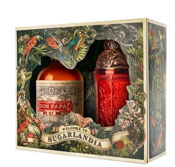 Don Papa Baroko Rum 40% 70cl Shaker Giftpack 