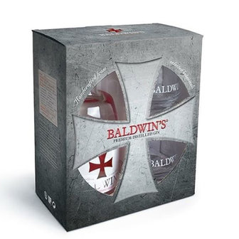 Giftpack Baldwin's Premium Distilled Gin 50cl