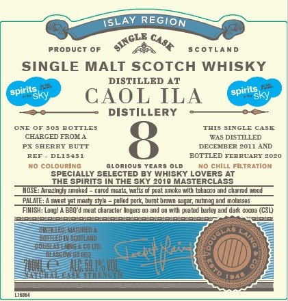 Caol Ila 8 Years Single Cask SITS Whisky 59.1% 70cl