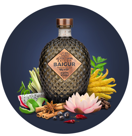 Saigon Baigur Gin 43% 70cl