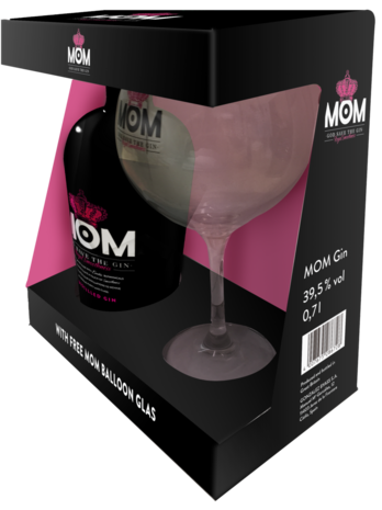 MOM Gin 39.5% 70cl Glass Giftpack