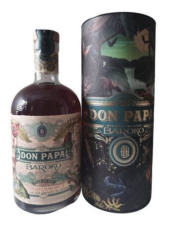 Don Papa Baroko Rum + Christmas Canister 2023 Koker 40% 70cl