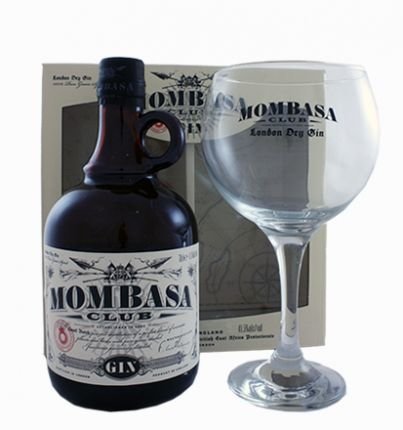 Giftpack Mombasa Club Gin 70cl + glas