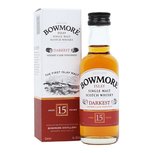 Bowmore 15 Years Darkest Sherry Cask Finish Single Malt Whisky 43% Mini 5cl Bowmore 15 Years Darkest Sherry Cask Finish Single Malt Whisky 43% Mini 5cl